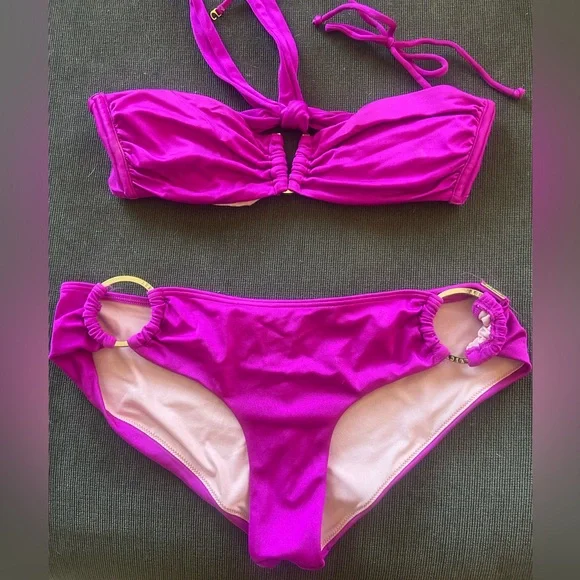 Victoria Secret Magenta bikini bottom Size M - Picture 1 of 4
